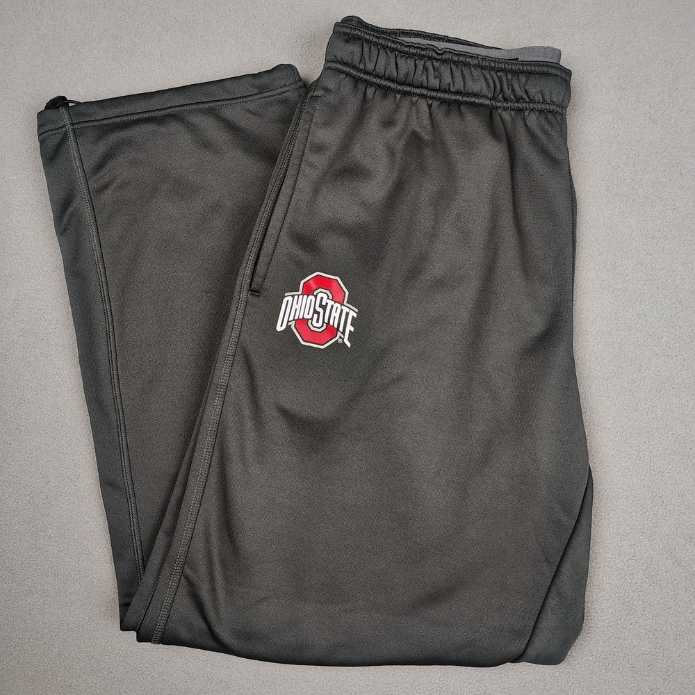 Ohio State Nike Therma Fit Sweatpants Men 2XL Black Fleece Lined Wide Leg EC